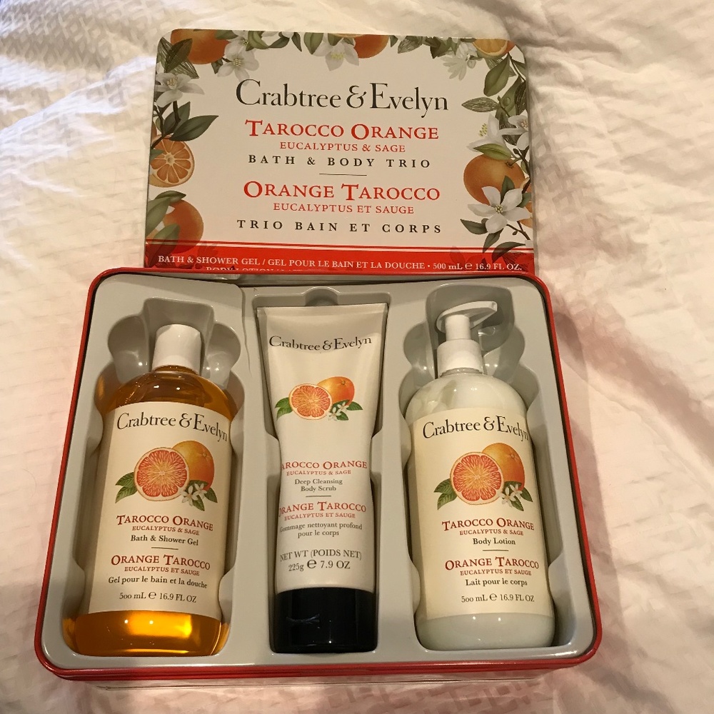 Crabtree & Evelyn Tarocco orange, eucalyptus and sage gift set -NWT